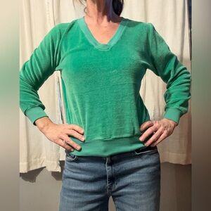 Vintage velour V-neck